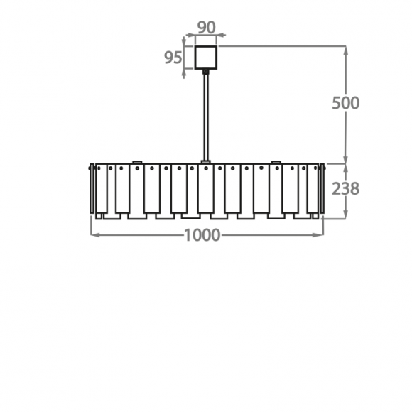 Люстра на штанге Bella Figura Moonlight CL213-RO