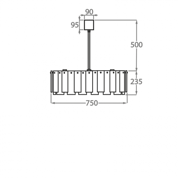 Люстра на штанге Bella Figura Moonlight CL213-RO