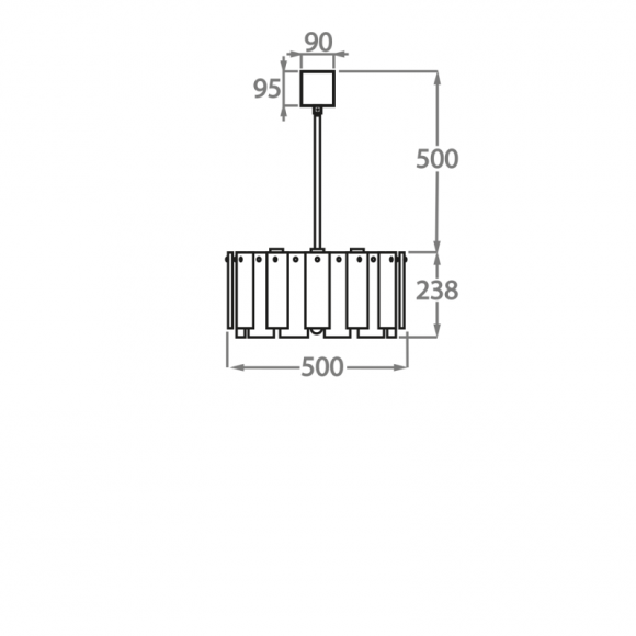 Люстра на штанге Bella Figura Moonlight CL213-RO