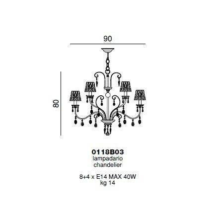 Люстра Beby Violet 0118B03 Chrome 184 SW Blu Violet