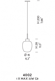Подвесной светильник Sylcom Aphros 4002