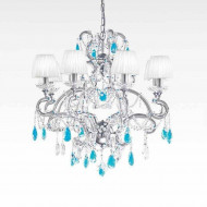 Люстра Beby Group Nuovo Vintage 6104/8 Satin Chrome White silk Celeste