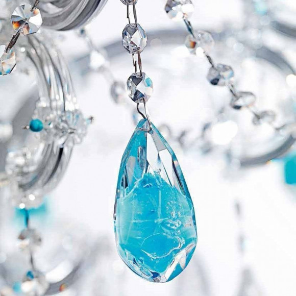 Люстра Beby Group Nuovo Vintage 6104/8 Satin Chrome White silk Celeste Люстра Beby Group Nuovo Vintage 6104/8 Satin Chrome White silk Celeste