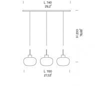 Подвесной светильник Sylcom Aphros TR3-D