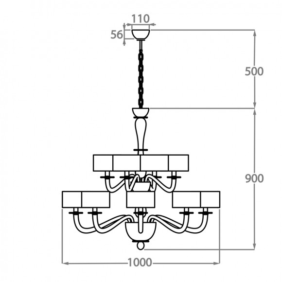 Люстра подвесная Bella Figura Glass Collection CL509