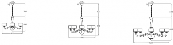 Люстра подвесная Bella Figura Glass Collection CL509