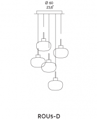 Подвесной светильник Sylcom Aphros ROU5-D