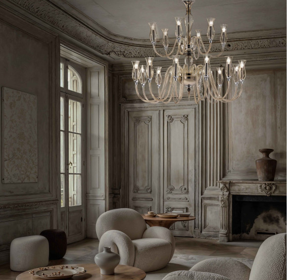 Люстра подвесная Sylcom Teodato 1020/10+5 Люстра подвесная Sylcom Teodato 1020/10+5