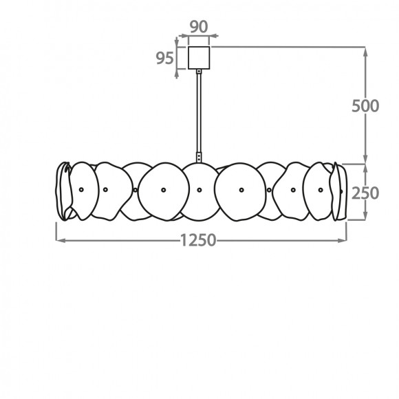Люстра на штанге Bella Figura Moonlight CL207-LA Люстра на штанге Bella Figura Moonlight CL207-LA
