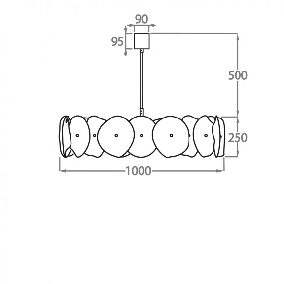Люстра на штанге Bella Figura Moonlight CL207-LA Люстра на штанге Bella Figura Moonlight CL207-LA