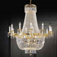 Люстра Beby Group Empire 1590/12+12 Light gold CUT CRYSTAL