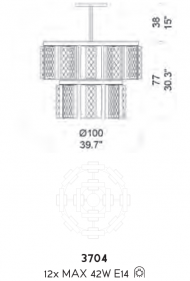 Подвесная люстра Sylcom Place Vendôme 3704