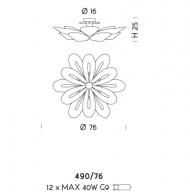 Потолочный светильник Sylkom Gabbiano 490/76