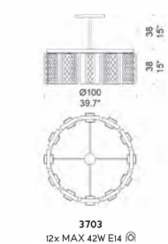 Подвесная люстра Sylcom Place Vendôme 3703