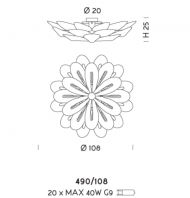 Потолочный светильник Sylkom Gabbiano 490/108