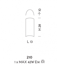 Настенный светильник Sylkom Orseolo 210 Настенный светильник Sylkom Orseolo 210