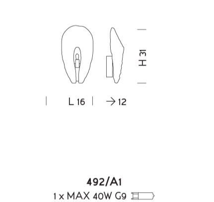Настенный светильник Sylkom Gabbiano 492/A1 Настенный светильник Sylkom Gabbiano 492/A1