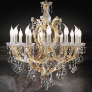 Люстра Beby Group Novecento 780/12 Light gold CUT CRYSTAL