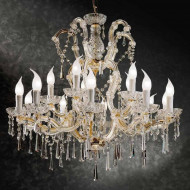 Люстра Beby Group Novecento 6307/10+5 Light gold CUT CRYSTAL