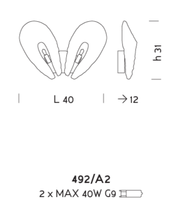 Настенный светильник Sylkom Gabbiano 492/A2