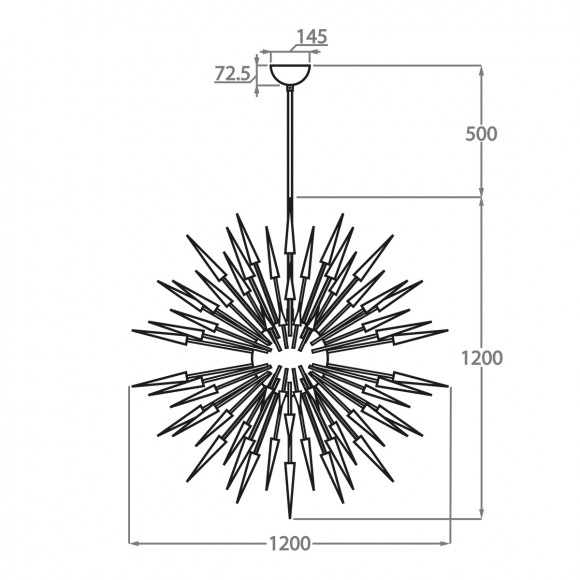 Люстра на штанге Bella Figura Contour CL65 Люстра на штанге Bella Figura Contour CL65