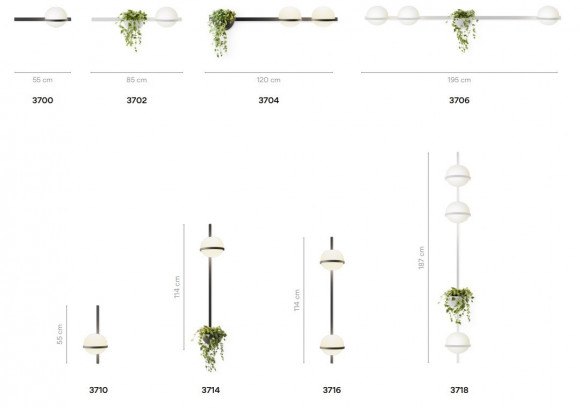 Настенный светильник Vibia Palma 3704 Настенный светильник Vibia Palma 3704