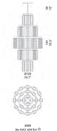 Подвесная люстра Sylcom Place Vendôme 3707