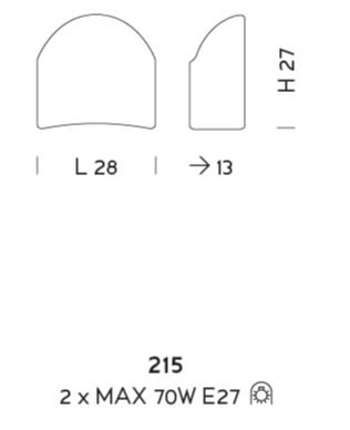 Настенный светильник Sylkom Orseolo 215 Настенный светильник Sylkom Orseolo 215