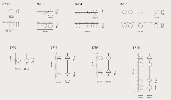 Характеристики Vibia Palma 3710 Характеристики Vibia Palma 3710