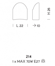Настенный светильник Sylkom Orseolo 214 Настенный светильник Sylkom Orseolo 214