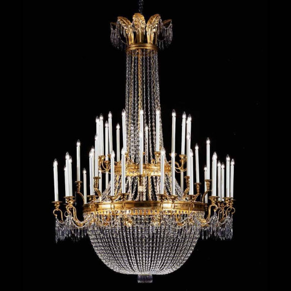 Люстра Beby Group Opera 2005/54+9 Gold Paint CUT CRYSTAL