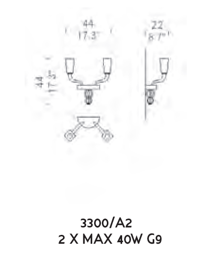 Настенный светильник Sylkom Apogeo 3300/A2