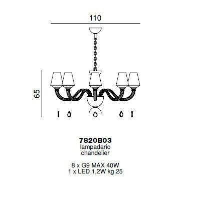 Люстра Beby Group Pure 7820B03 Gold Violet N319 Red