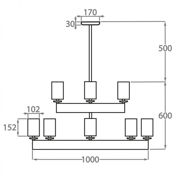 Люстра на штанге Bella Figura Canterbury CL50-6