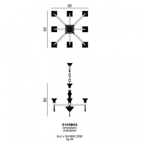 Люстра Beby Group Crystal sand 5100B03 Chrome Люстра Beby Group Crystal sand 5100B03 Chrome