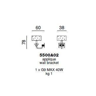 Бра Beby Group Crystal dream 5500A02 Glossy Black Black Swarovski Бра Beby Group Crystal dream 5500A02 Glossy Black Black Swarovski