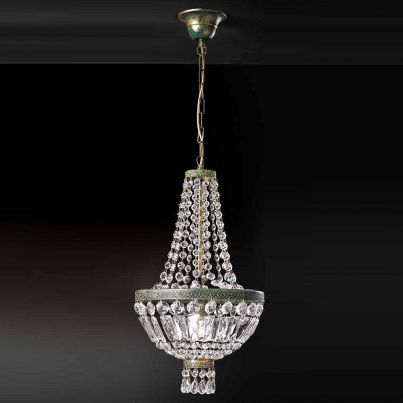 Подвесной светильник Beby Group Empire 1000/1 Green Gold CUT CRYSTAL Подвесной светильник Beby Group Empire 1000/1 Green Gold CUT CRYSTAL