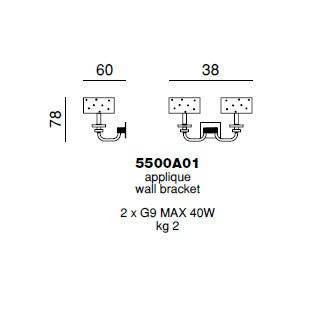 Бра Beby Group Crystal dream 5500A01 Chrome White Swarovski Бра Beby Group Crystal dream 5500A01 Chrome White Swarovski