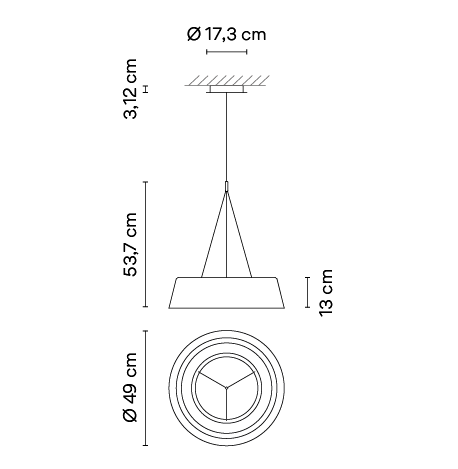 Подвесной светильник Vibia Lily 5730 Подвесной светильник Vibia Lily 5730