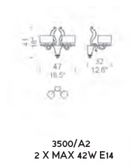 Настенный светильник Sylkom Alisette 3500/A2 Настенный светильник Sylkom Alisette 3500/A2