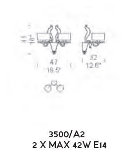 Настенный светильник Sylkom Alisette 3500/A2