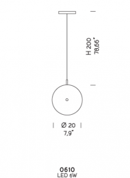 Подвесной светильник Sylcom Lulù 0610