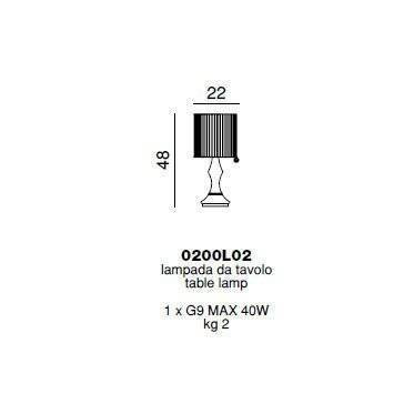 Настольная лампа Beby Group Silver night 0200L02 Chrome Silver Cortina White Настольная лампа Beby Group Silver night 0200L02 Chrome Silver Cortina White