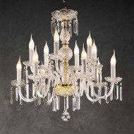 Люстра Beby Group Crystal 335/8+4 Light gold CUT CRYSTAL