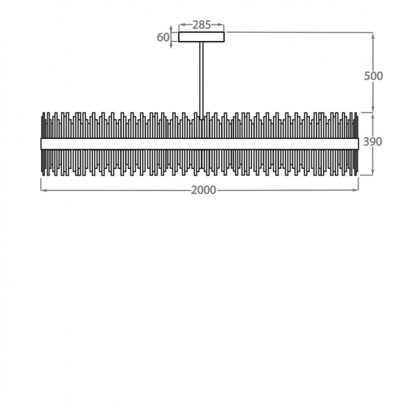 Люстра на штанге Bella Figura Mayfair CL122-OVAL-200