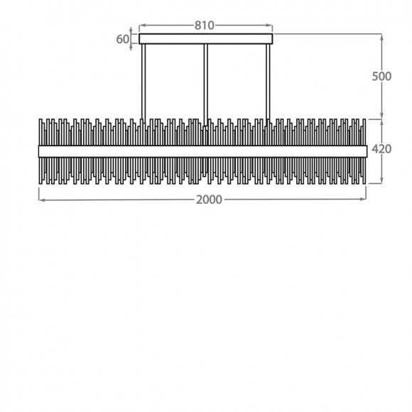 Люстра на штанге Bella Figura Mayfair CL122-RECT