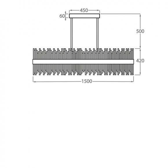 Люстра на штанге Bella Figura Mayfair CL122-RECT