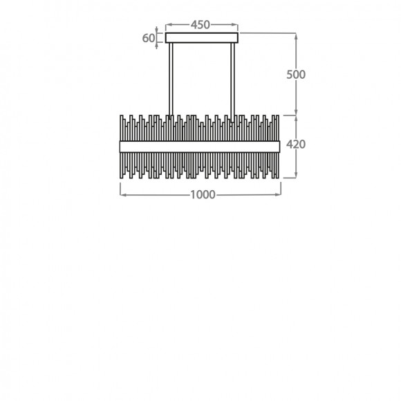 Люстра на штанге Bella Figura Mayfair CL122-RECT