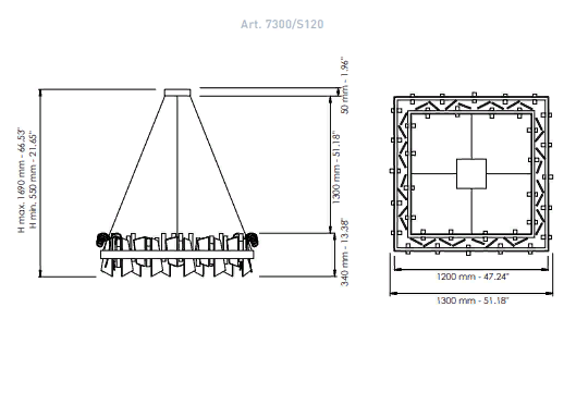 Подвесная люстра Patrizia Volpato Vela 7300/S