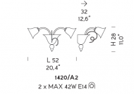 Настенный светильник Sylkom Venier 1420/A2 Настенный светильник Sylkom Venier 1420/A2